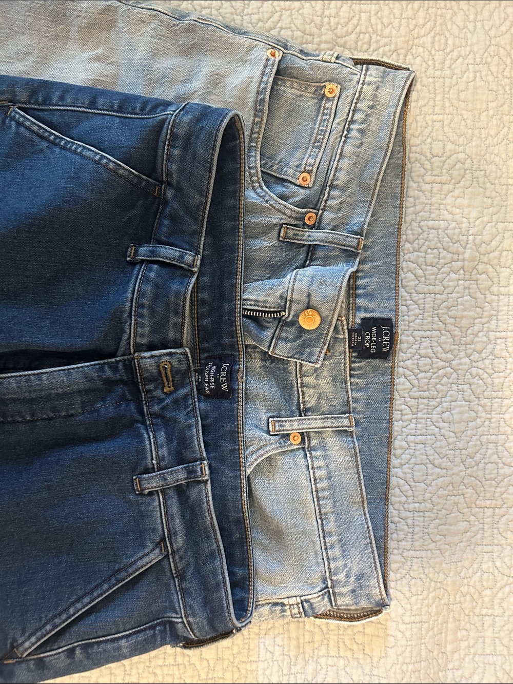 Two pairs of J. Crew jeans